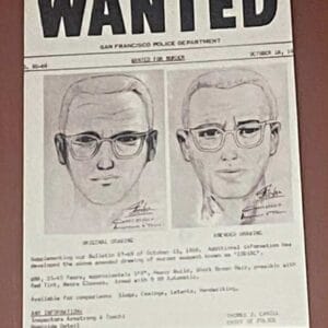 Zodiac Wanted Metal Sign