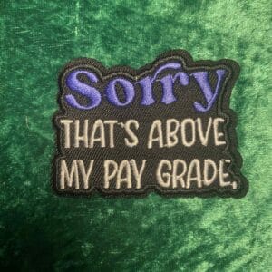 Sorry patch