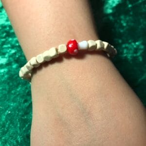 Red Mushroom Bead Bracelet