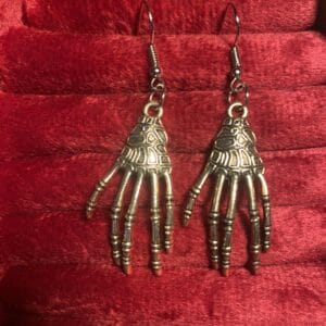 Skeleton hand earrings