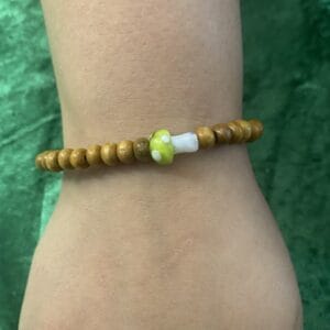 Green Mushroom Bead Bracelet