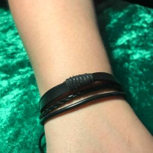 Black Leather Bracelet