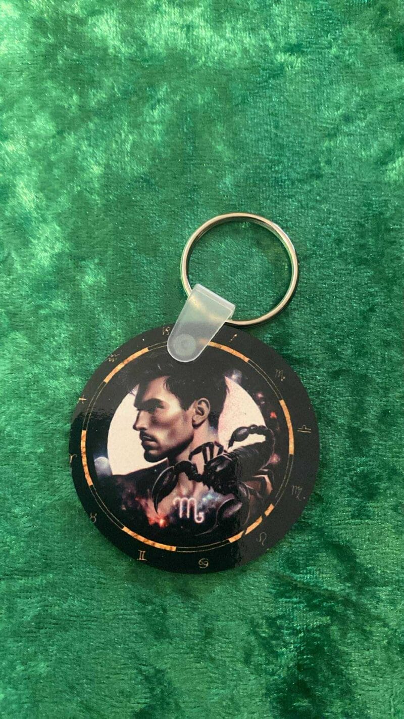 Male Scorpio Zodiac Keyring