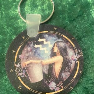Female Aquarius Zodiac Keyring