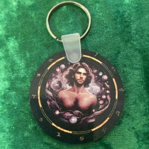 Male Virgo Zodiac Keyring