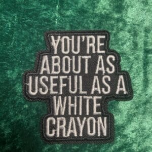 White crayon patch