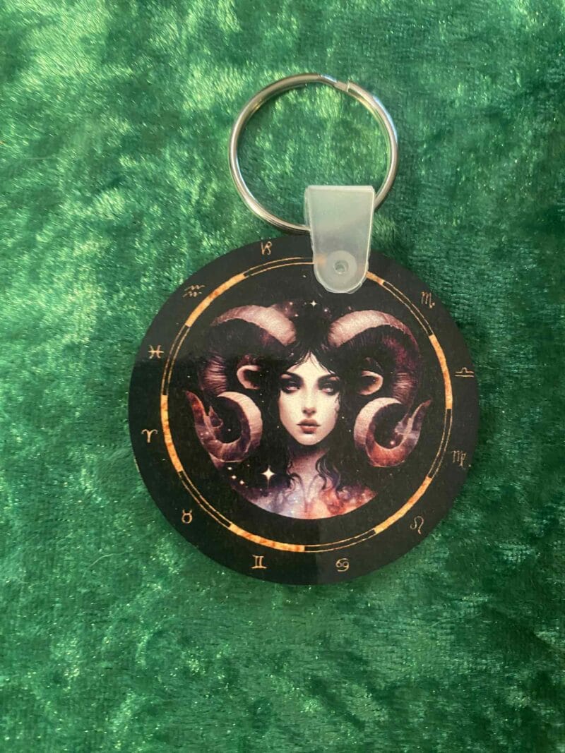 Female Aries Zodiac Keyring