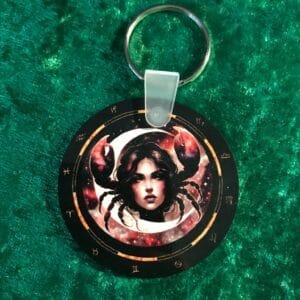 Female Cancer Zodiac Keyring