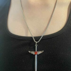 Winged Dagger Necklace