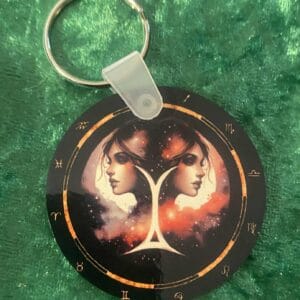 Female Gemini Zodiac Keyring