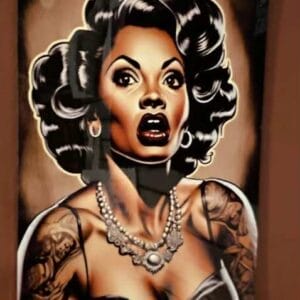 Vintage lady sign