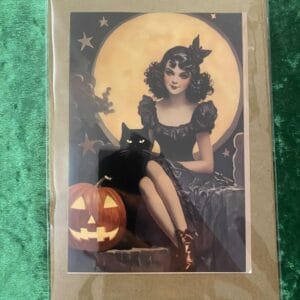 Colourful vintage witch