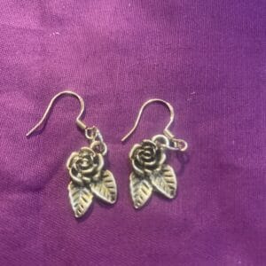 Small Rose Earrings.