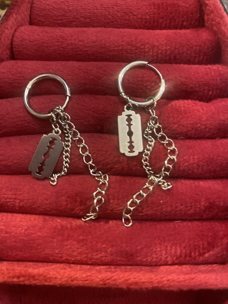 Razor Blade Earrings