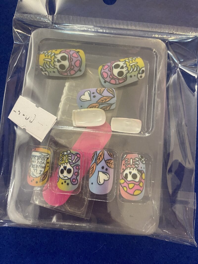 Colourful Skeleton Nails
