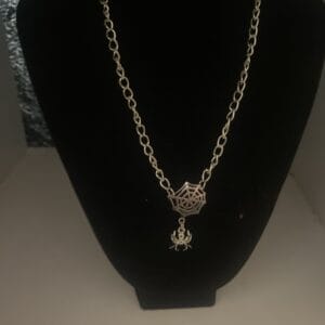 Spider and Web Necklace