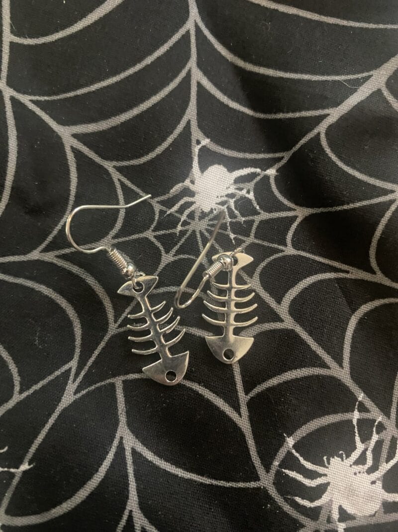 Fish Skeleton Earrings