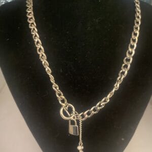 Lock and Key T Bar Necklace