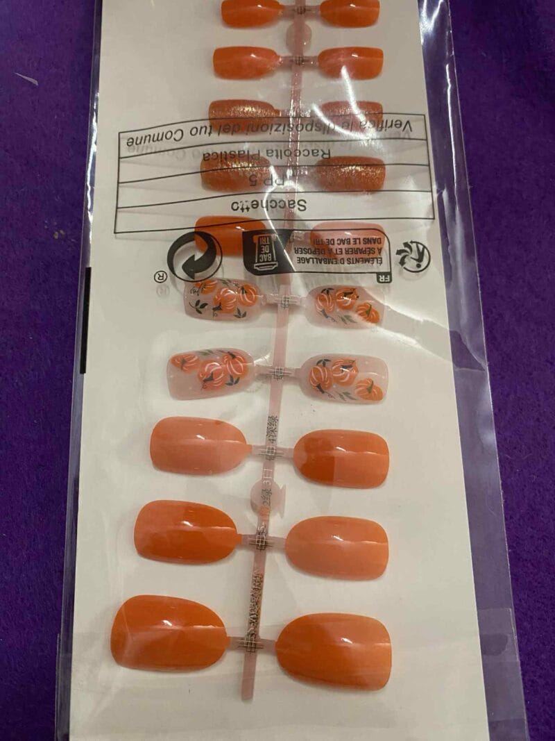 Orange Pumpkin Nails