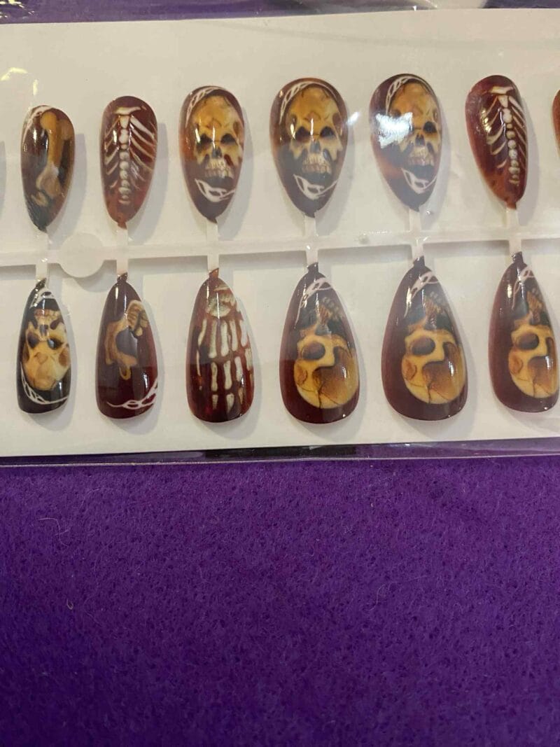 Amber Skeleton Nails