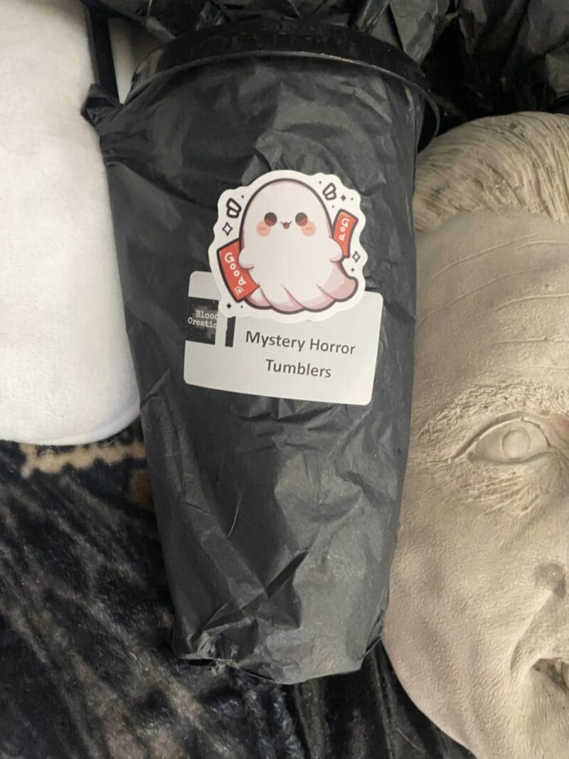 Mystery Horror tumbler with straw